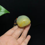 收藏级和田洒金皮籽料龙龟手把件（84.7g）