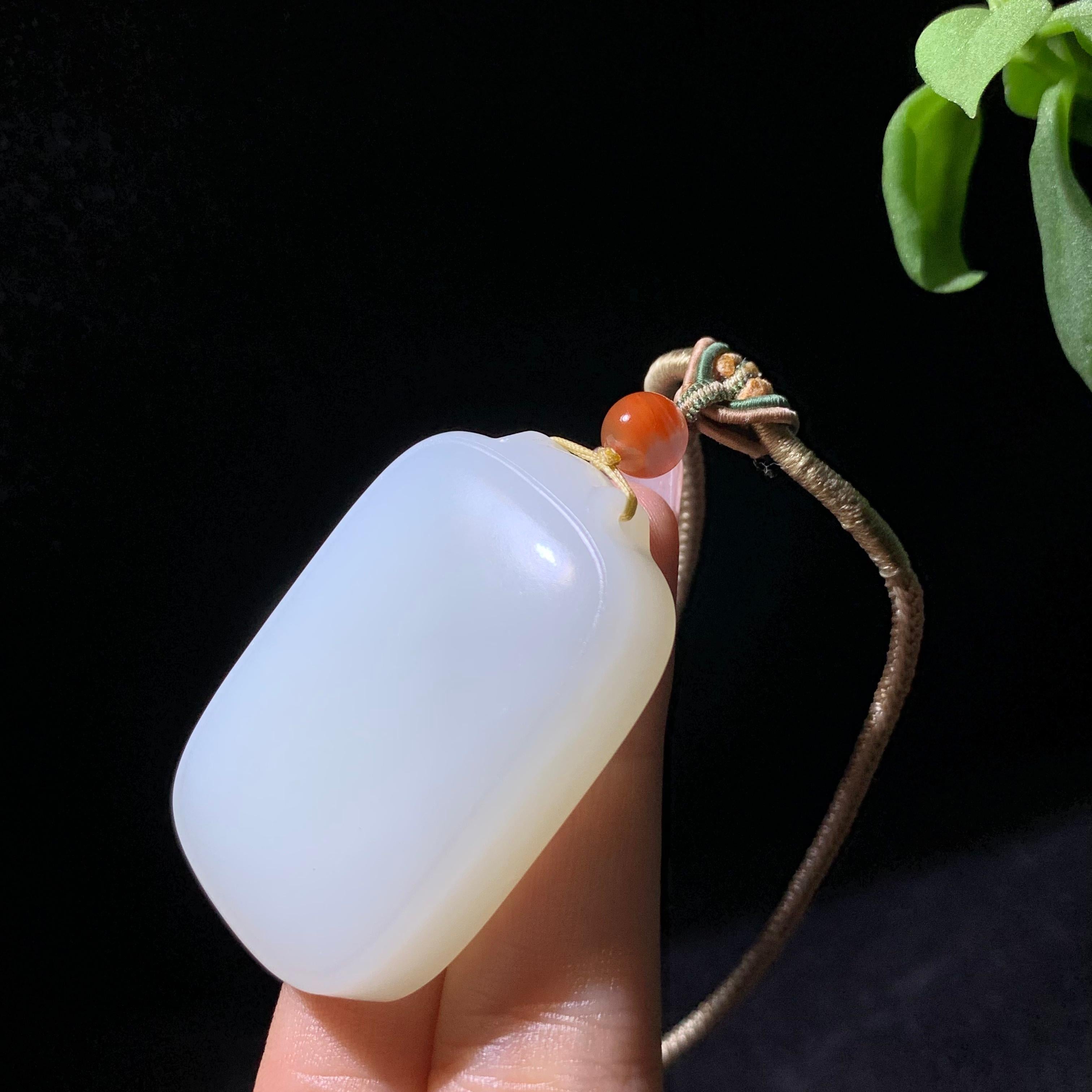 和田山料白玉无事牌挂件（43.0g）