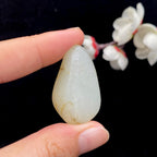 和田玉白玉籽料旱籽挂件（17.3g）