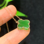 碧玉18k金四叶草项链01023171（1.8g）