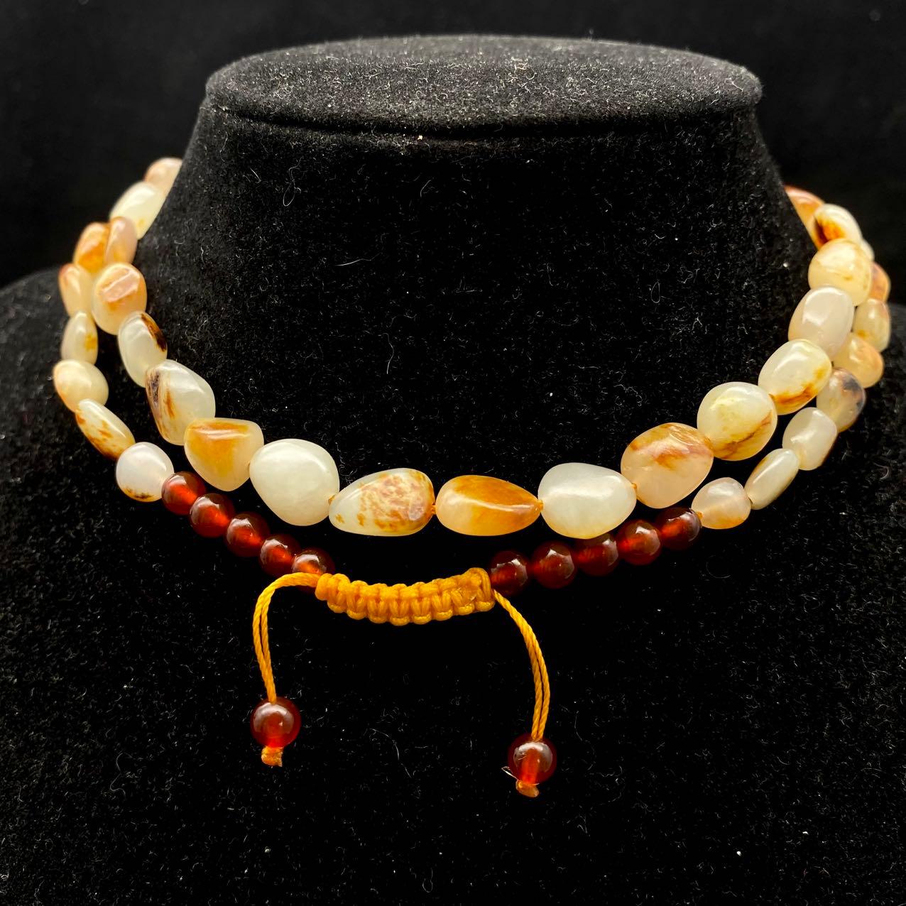 和田玉黄皮小籽【精品项链】（37.6g）