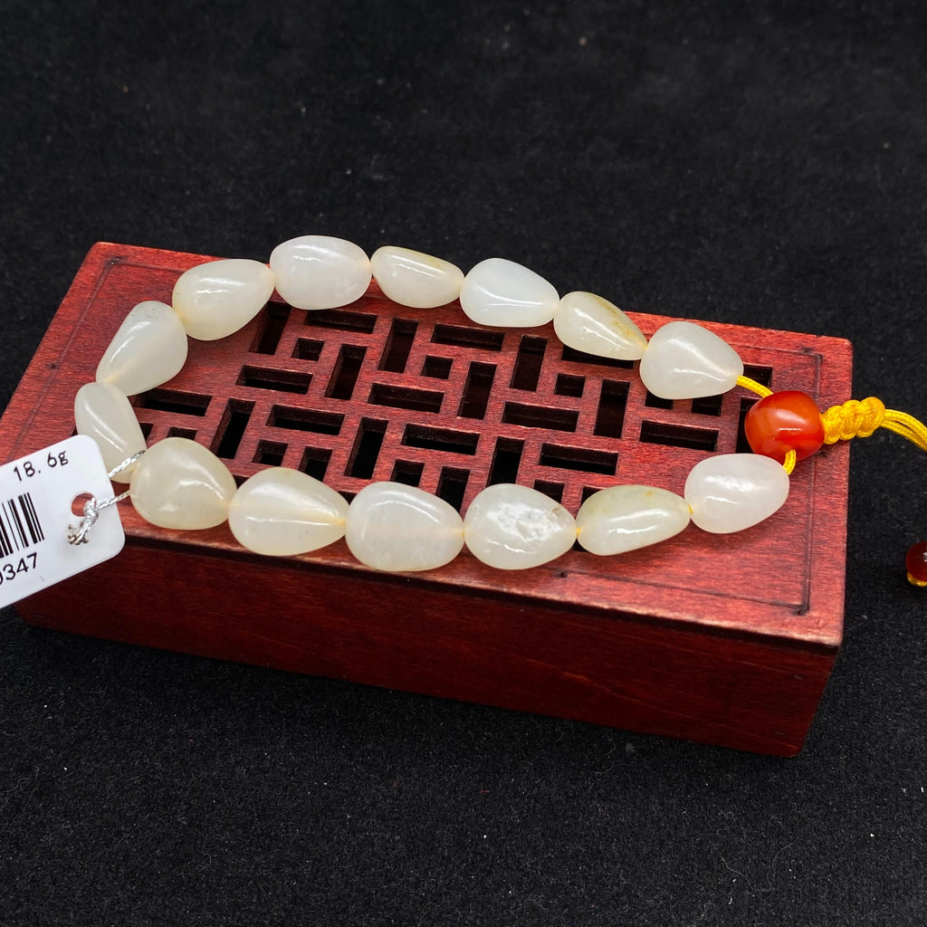 和田玉白玉籽料【精品手串】（18.6g）