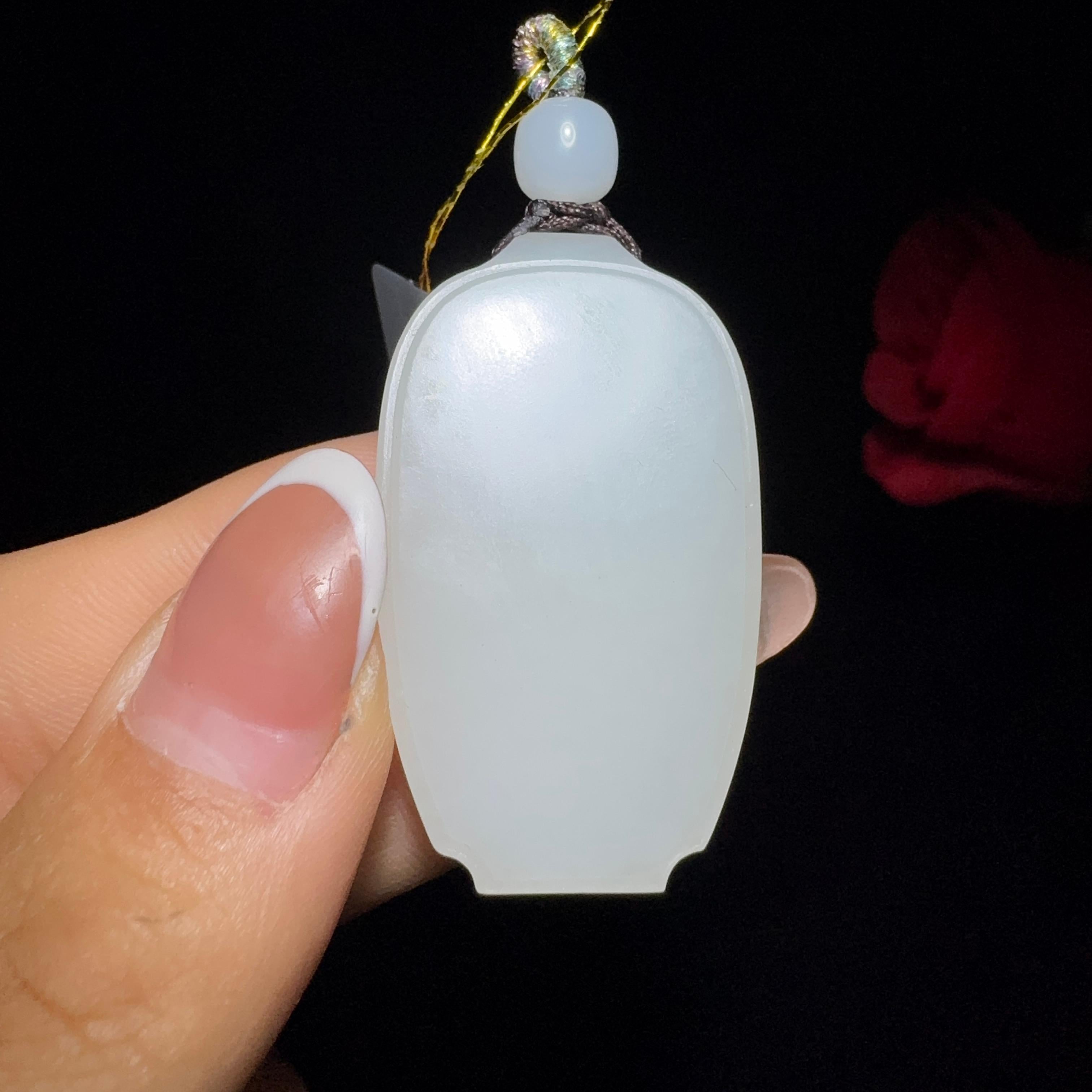 和田玉白玉平安无事牌（16.6g）