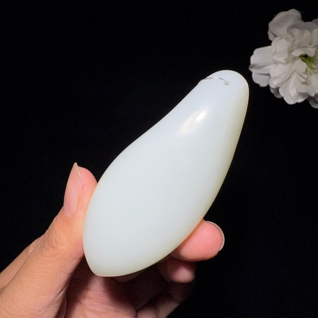 和田玉白玉随行手把件（95.1g）