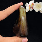 和田玉聚黑皮籽料手把件（142.7g）