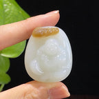 和田玉糖羊脂玉弥勒佛2607100010（36.4g）