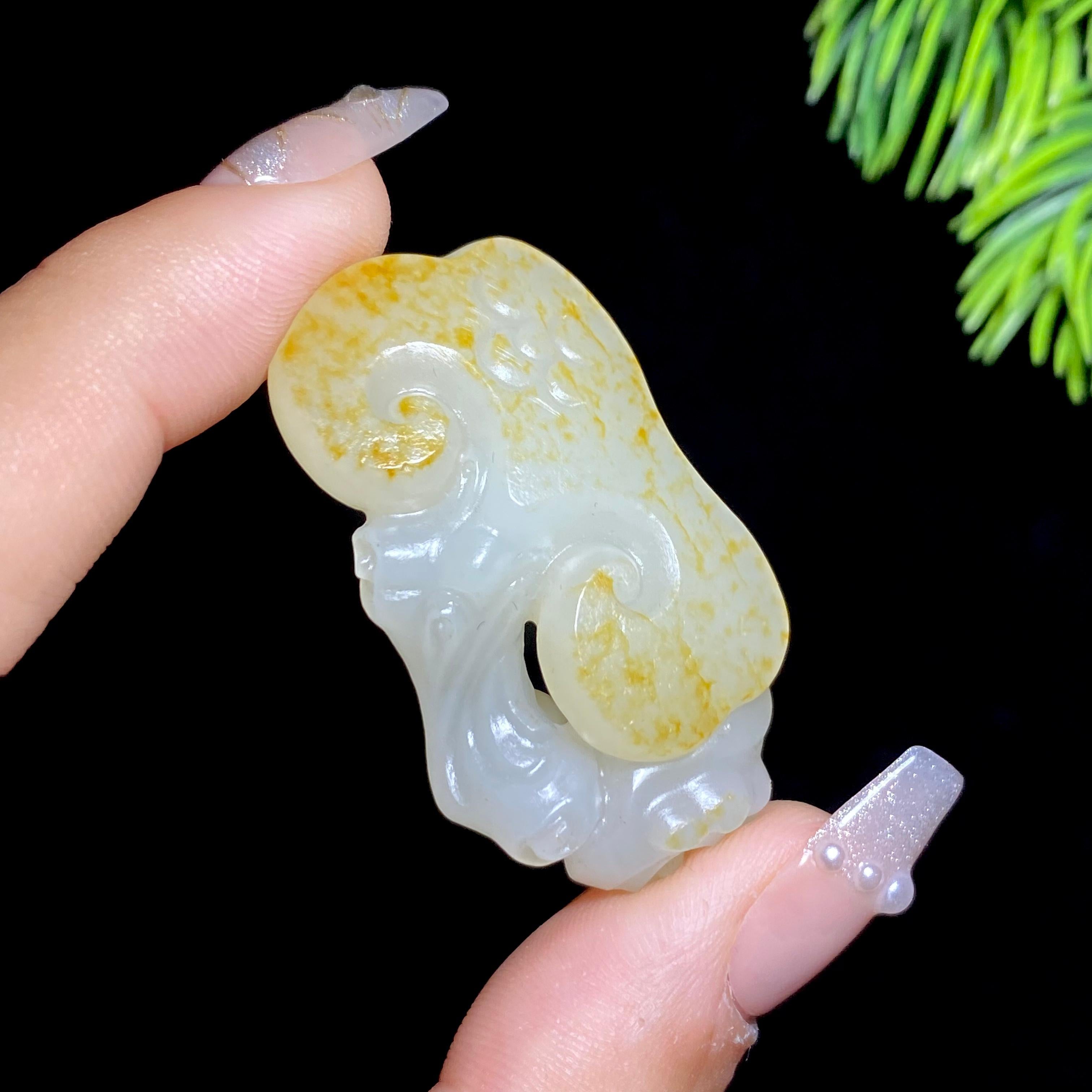 和田玉籽料如意挂件（16.4g）