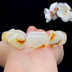 和田玉-洒红皮【精品手串】（63.4g）