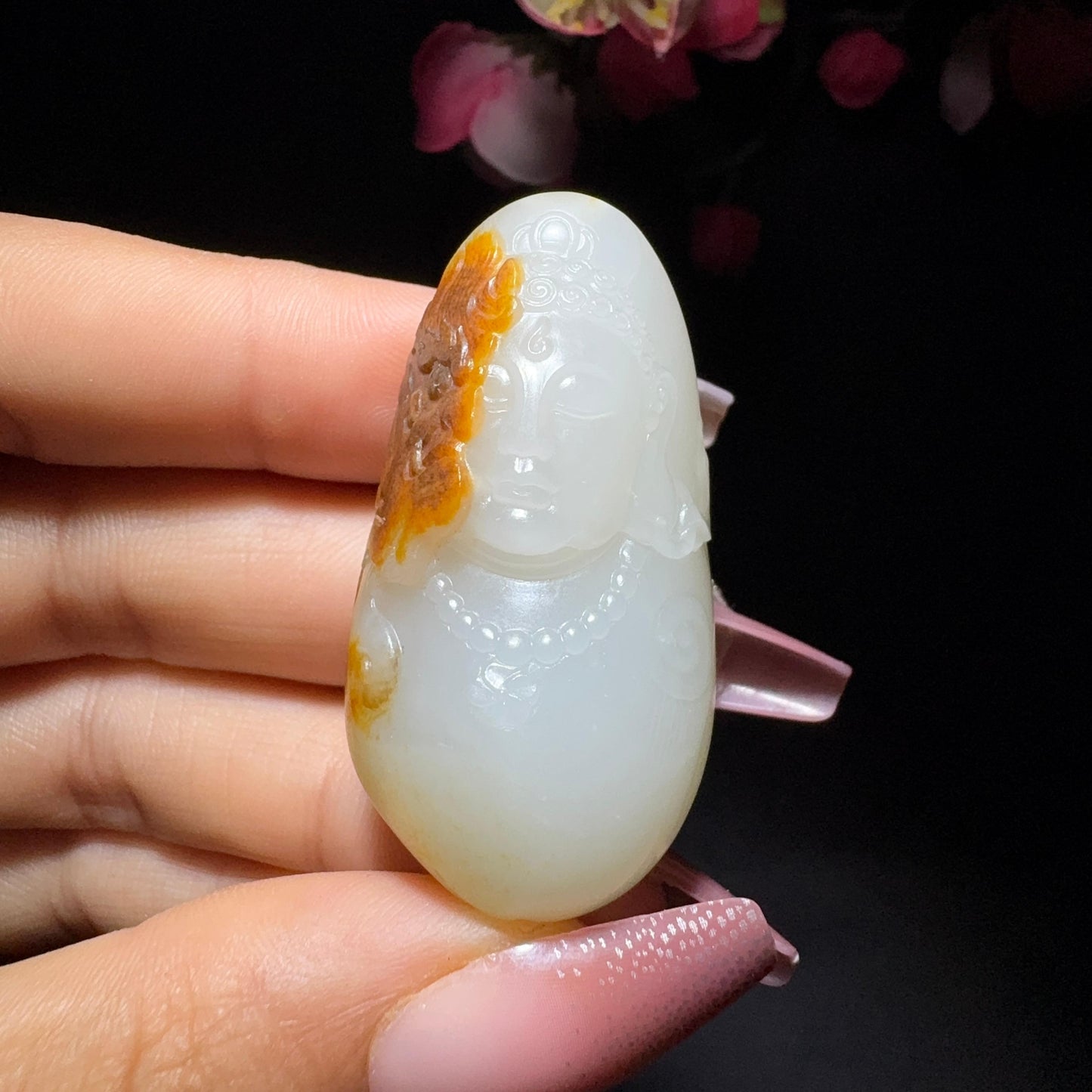 和田玉籽料挂件一念之间挂件（30.3g）