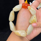 和田玉洒金皮籽料【精品手串】（118.4g）
