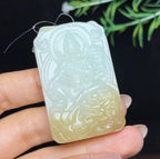和田玉糖白文殊菩萨（46.9g）