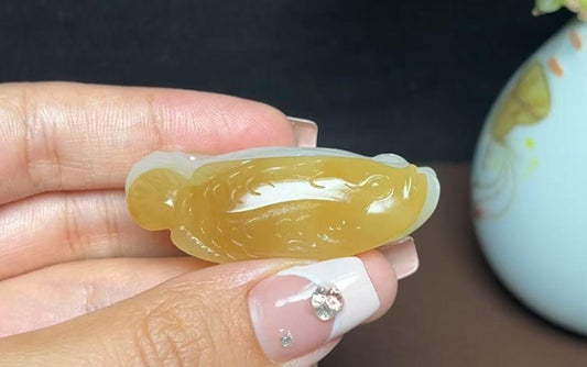新疆和田玉且末糖白羊脂玉金玉满堂（24.1g）