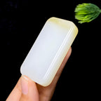 和田玉糖白无事牌（38.0g）
