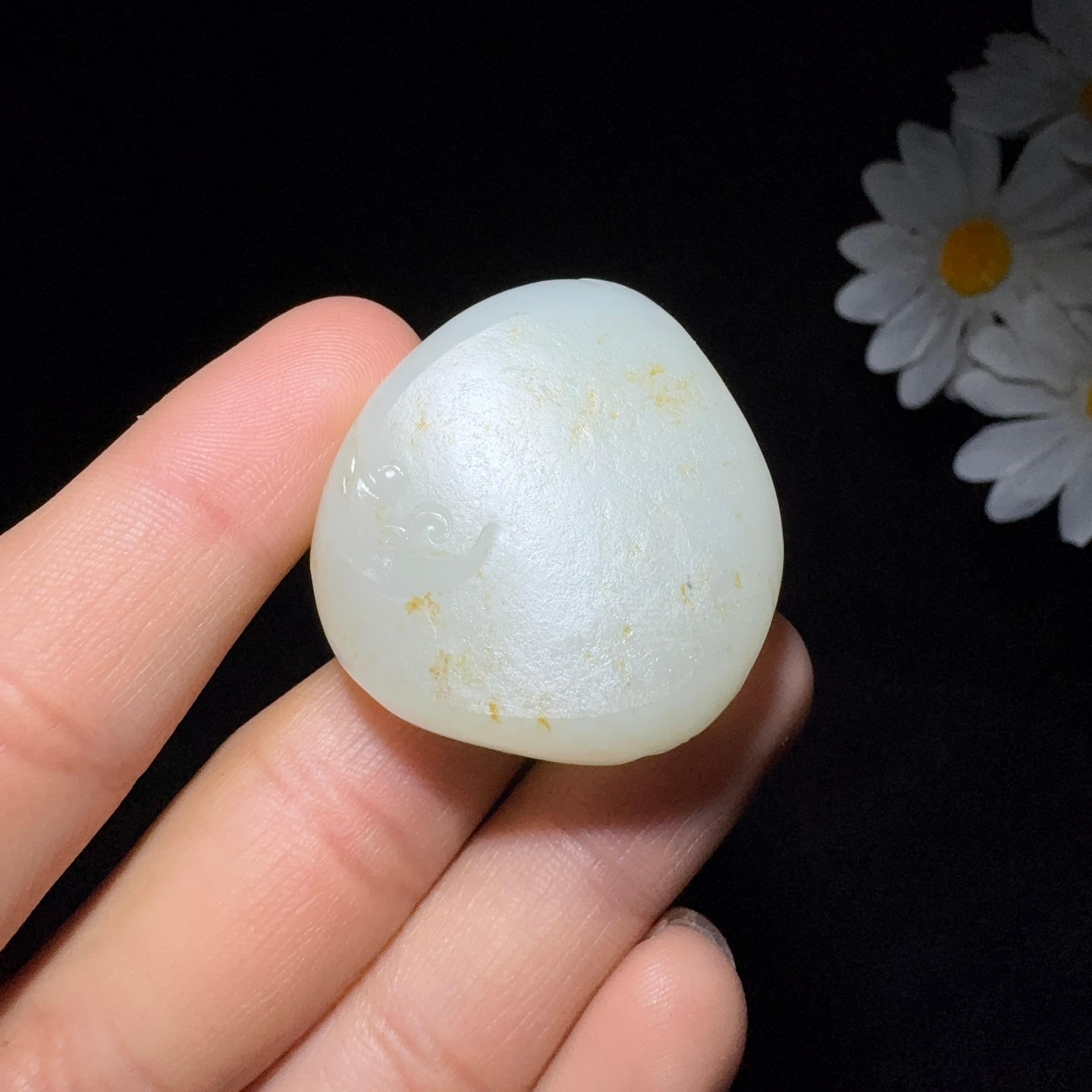 和田玉籽料羊脂财务挂件财神（35.1g）