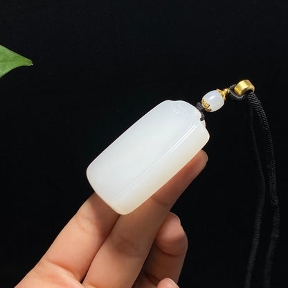 和玉山料白玉平安无事牌（47.0g）