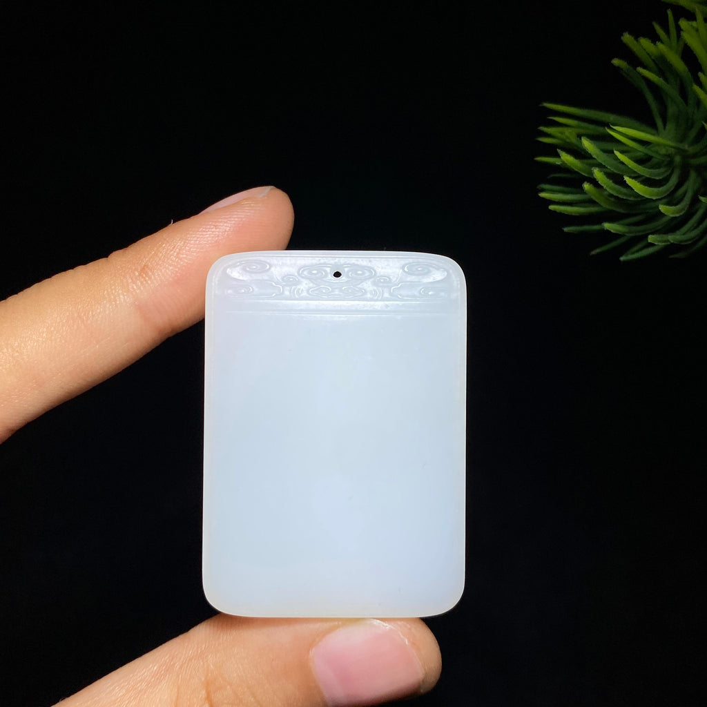 和田玉白玉平安无事牌（34.4g）