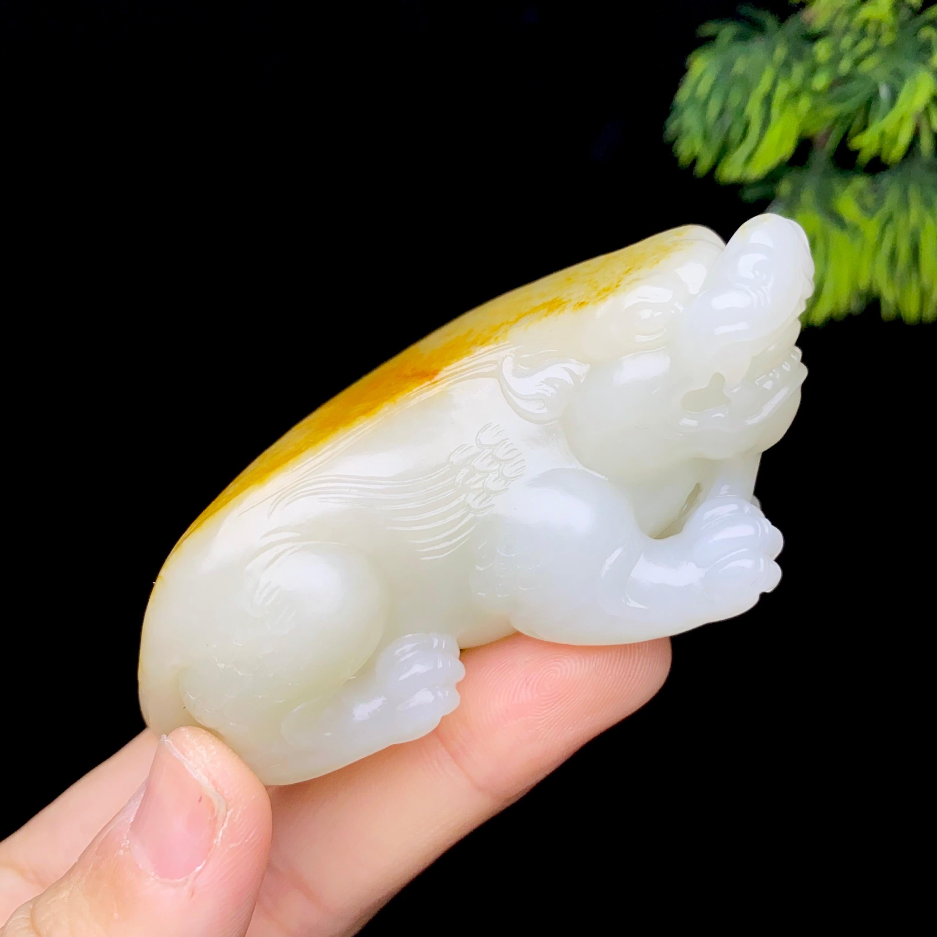 和田玉籽料貔貅（128.9g）