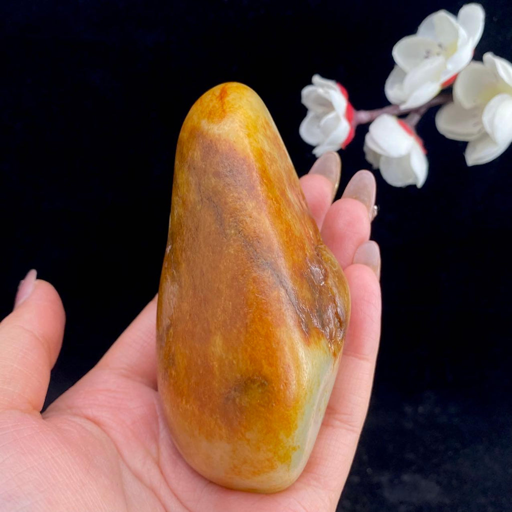 和田玉聚黄皮籽料原石（338.5g）