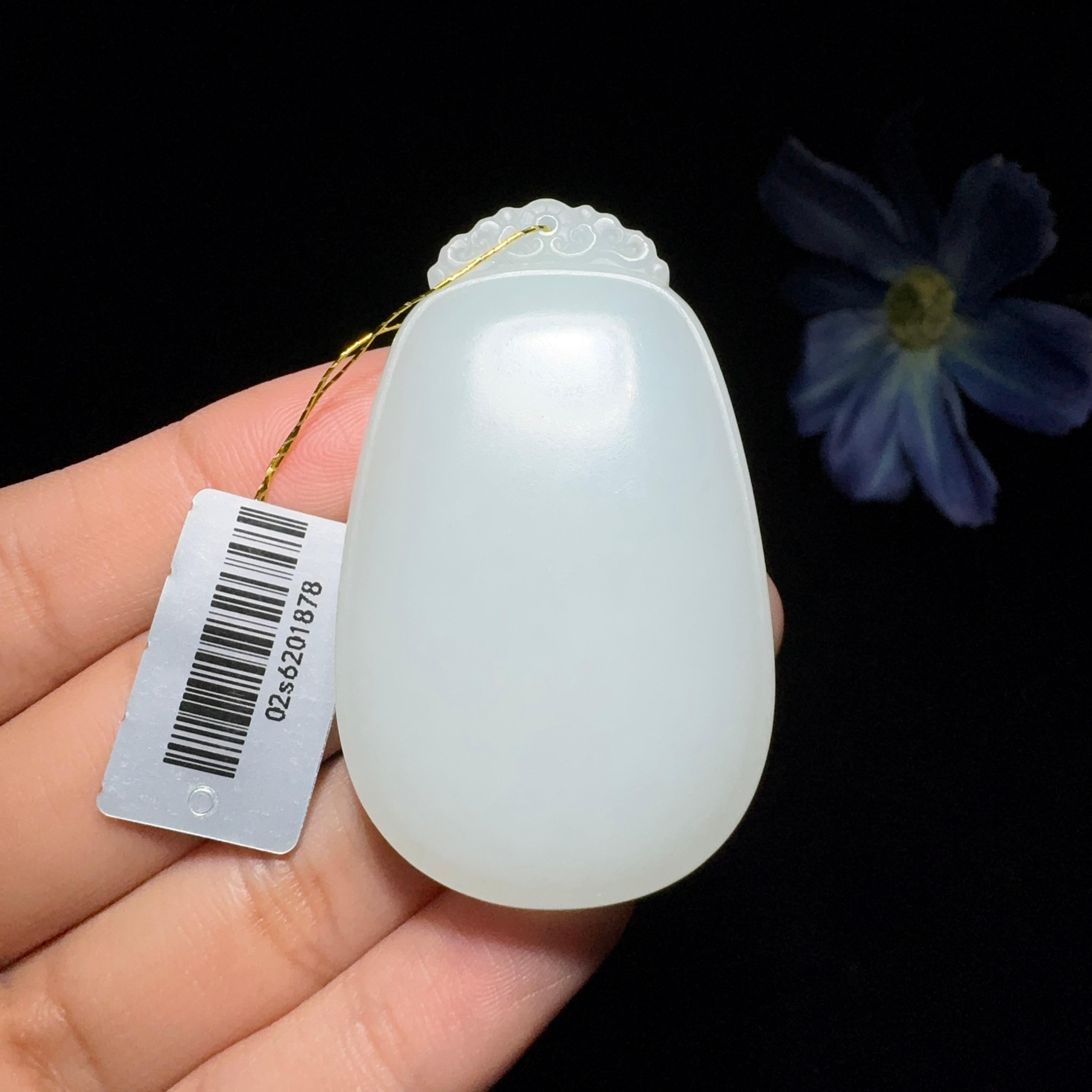 和田玉白玉平安无事牌（35.4g）