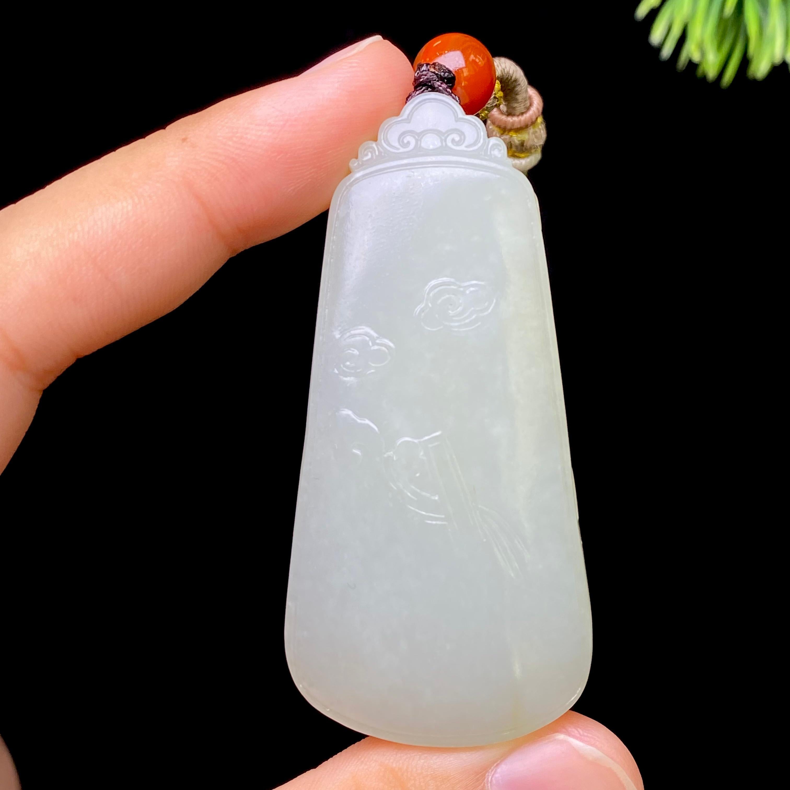 和田玉籽料无事牌（33.6g）