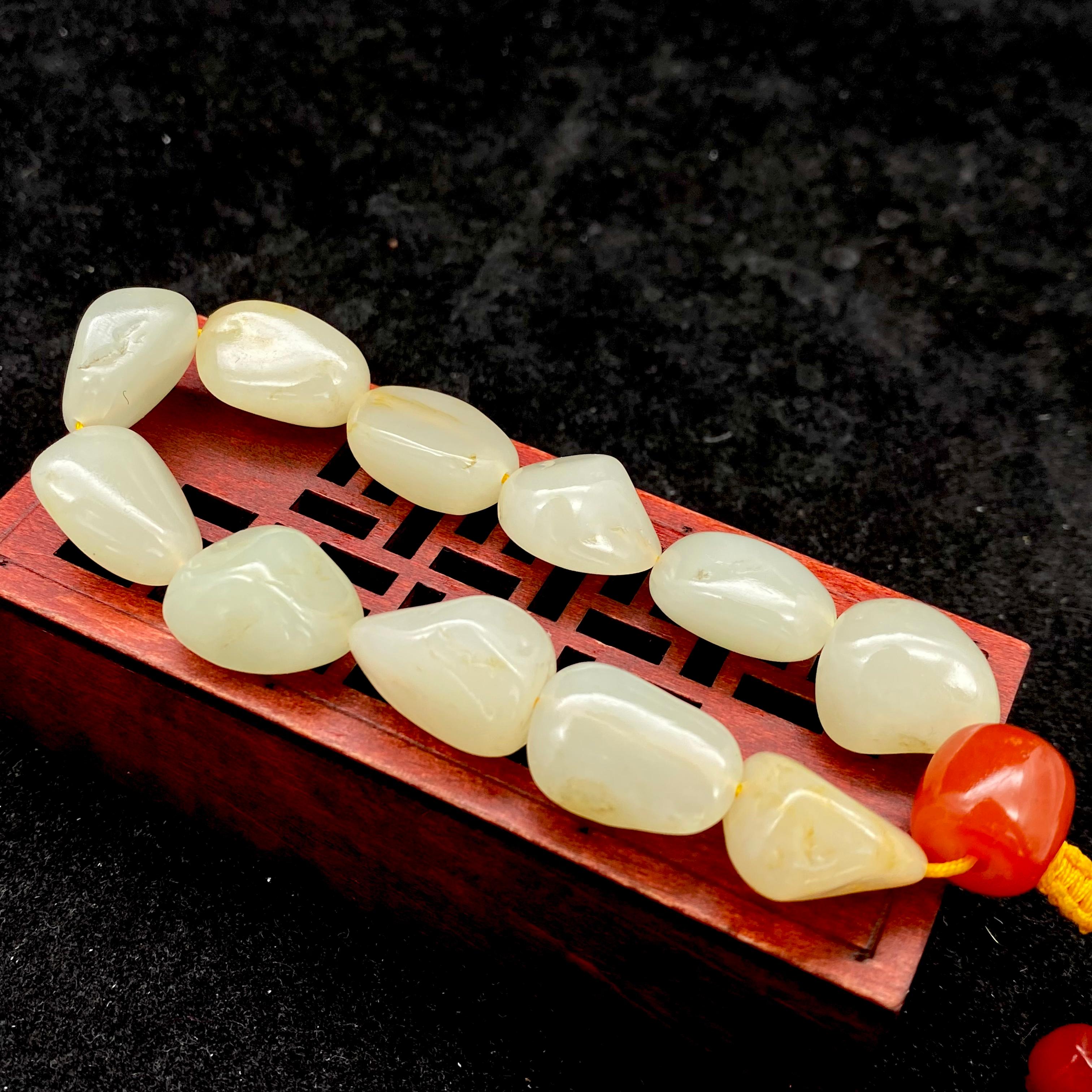 和田玉白玉【精品手串】（49.5g）