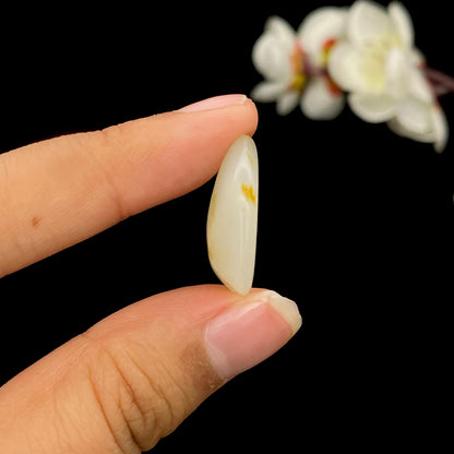 和田玉黄皮籽料戒面籽（3.5g）