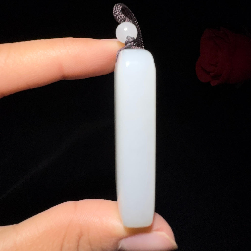 和田玉白玉平安无事牌（33.1g）