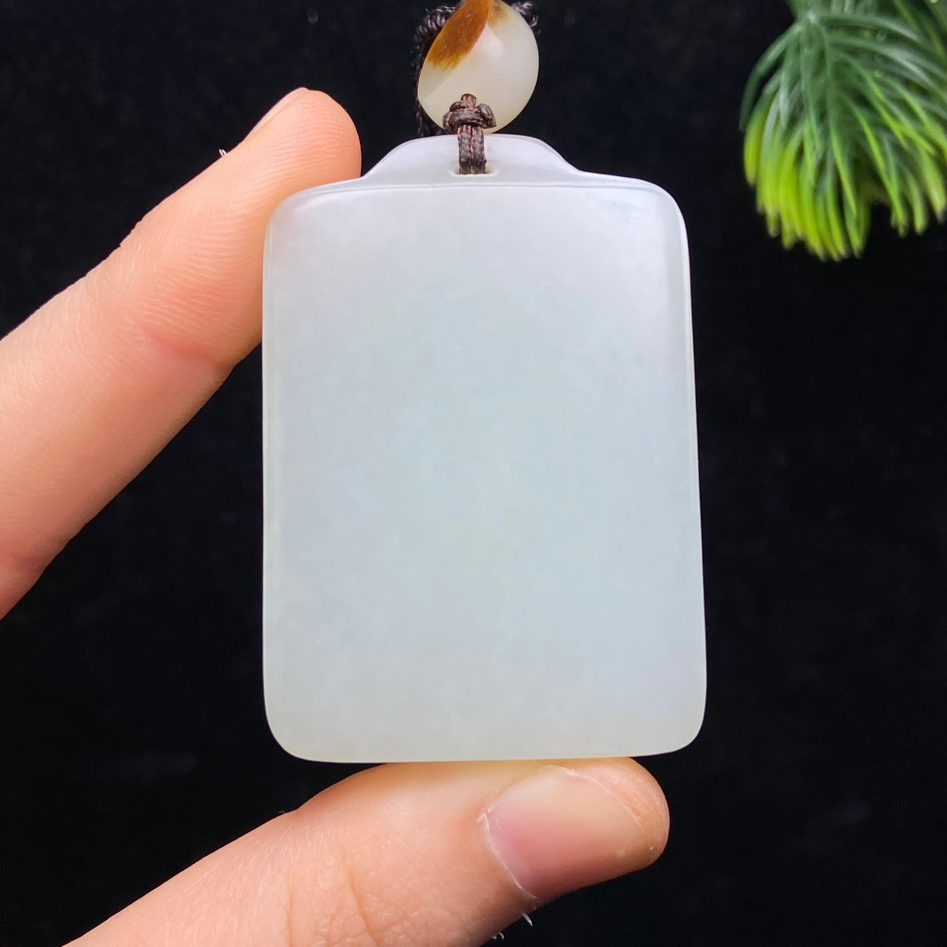 和田玉籽料无事牌（63.8g）