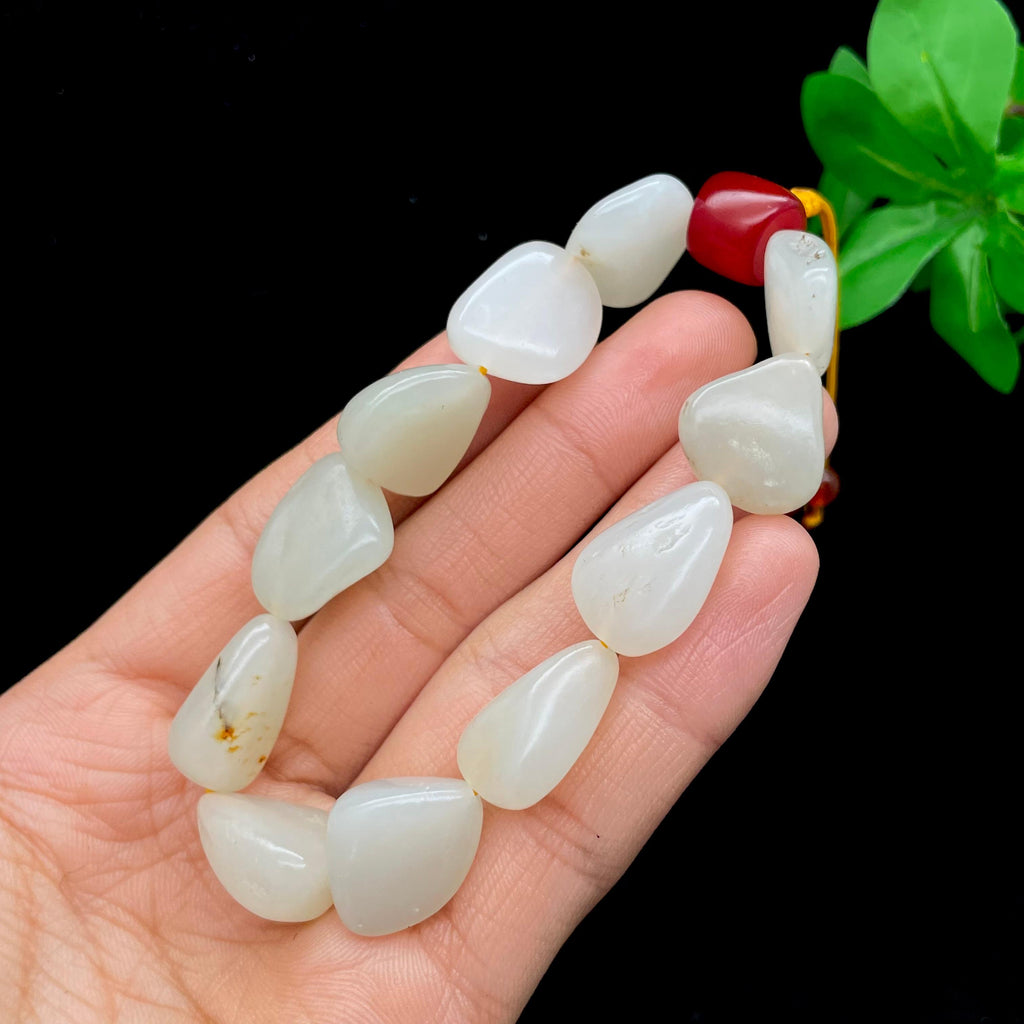 和田玉白玉籽料【精品手串】（46g）