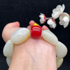 和田玉白玉籽料【精品手串】（102.2g）