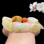 和田玉洒金皮籽料【精品手串】（92.1g）