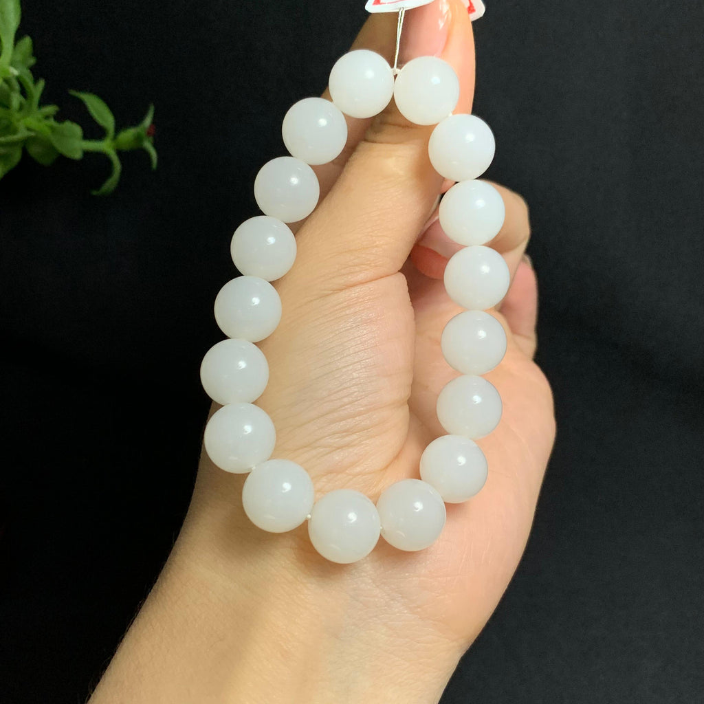 和田山料冰底白玉手串（45.0g）