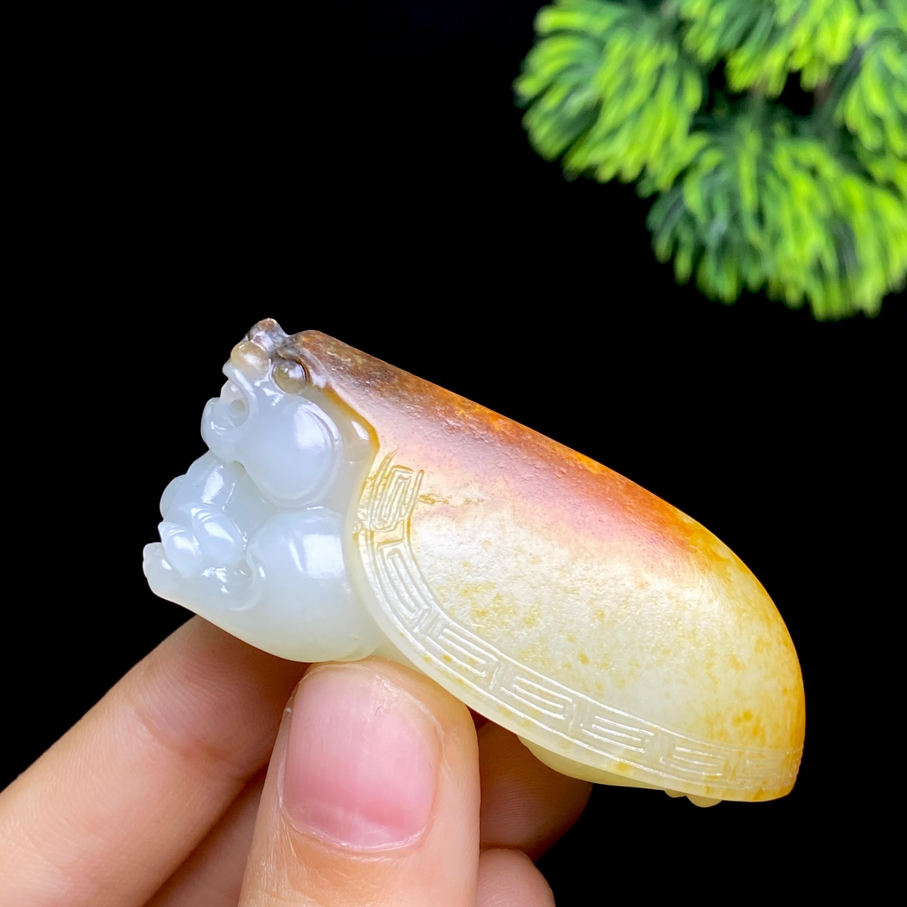 和田玉 【籽料】 貔貅 红皮 内包物無し1級品‼️ 【国家鑑定機関認可済】 和田玉 【籽料】 貔貅 红皮 内包物無し1級品‼️ 【国家鑑定