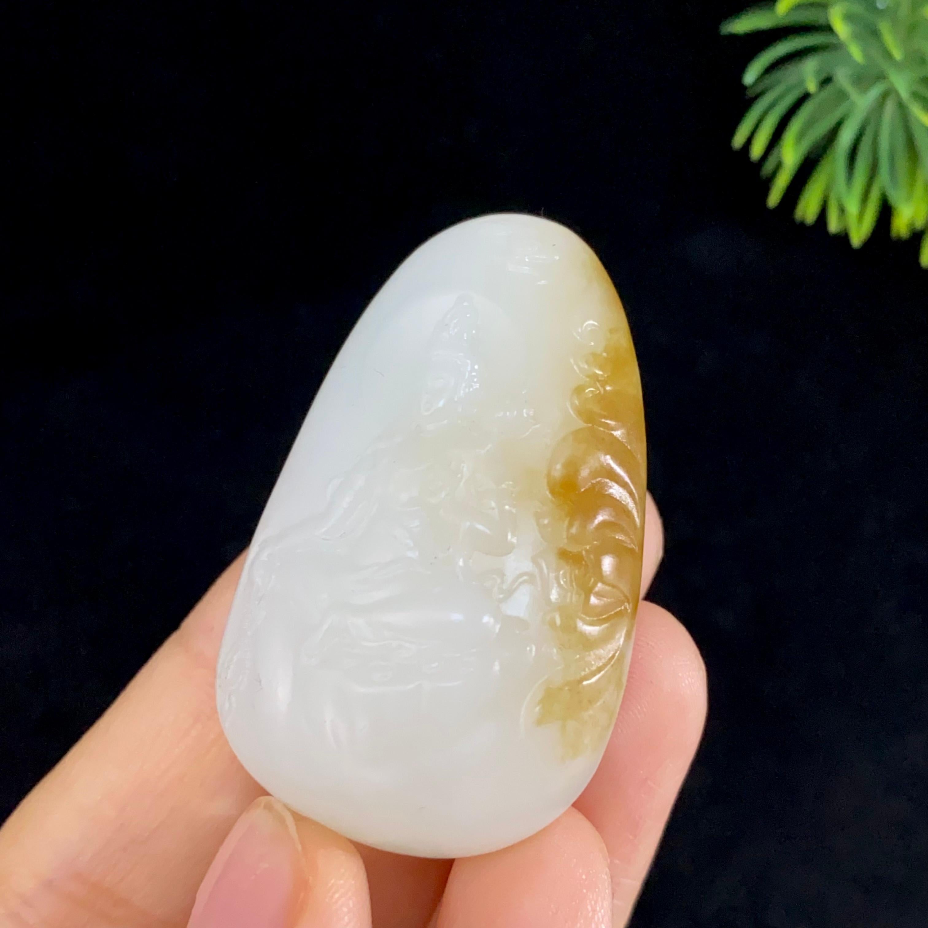 和田玉糖白观音（26.6g）