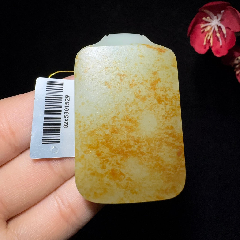和田玉籽料平安无事牌（56.5g）