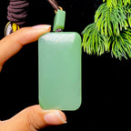 和田玉碧玉粉绿无事牌（40.3g）