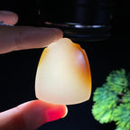 和田玉糖白玉无事牌90880449（34.6g）