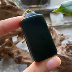 和田玉黑青无事牌（34.5g）