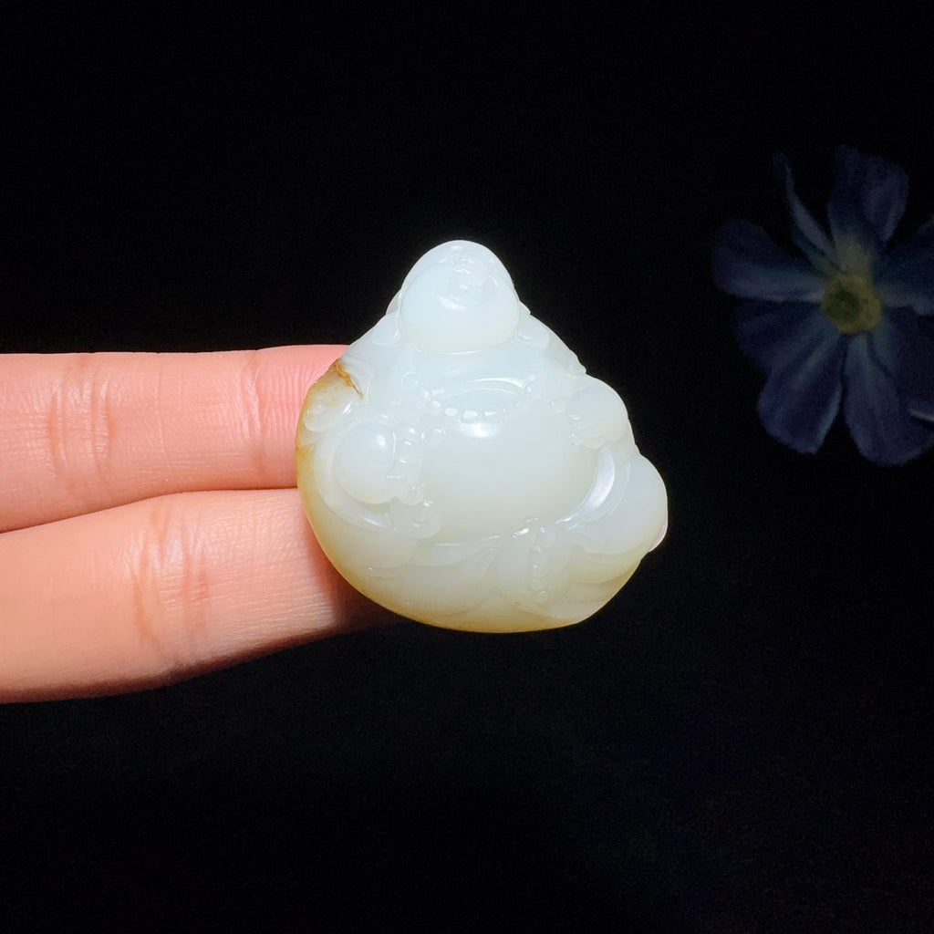 和田玉籽料挂件佛公（28.1g）