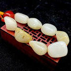 和田玉洒金皮【精品手串】（96.9g）