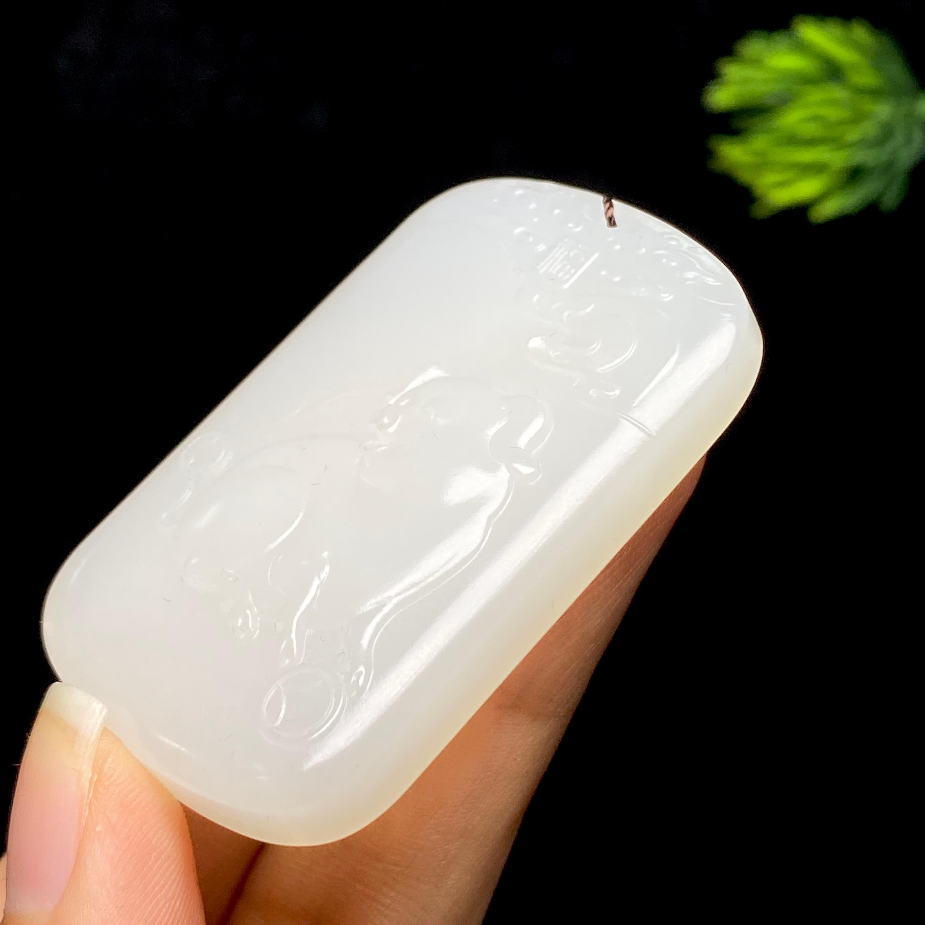 和田玉白玉生肖猪（33.2g）