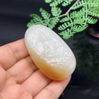 和田玉糖羊脂白玉坐莲观音挂件（62.7g）