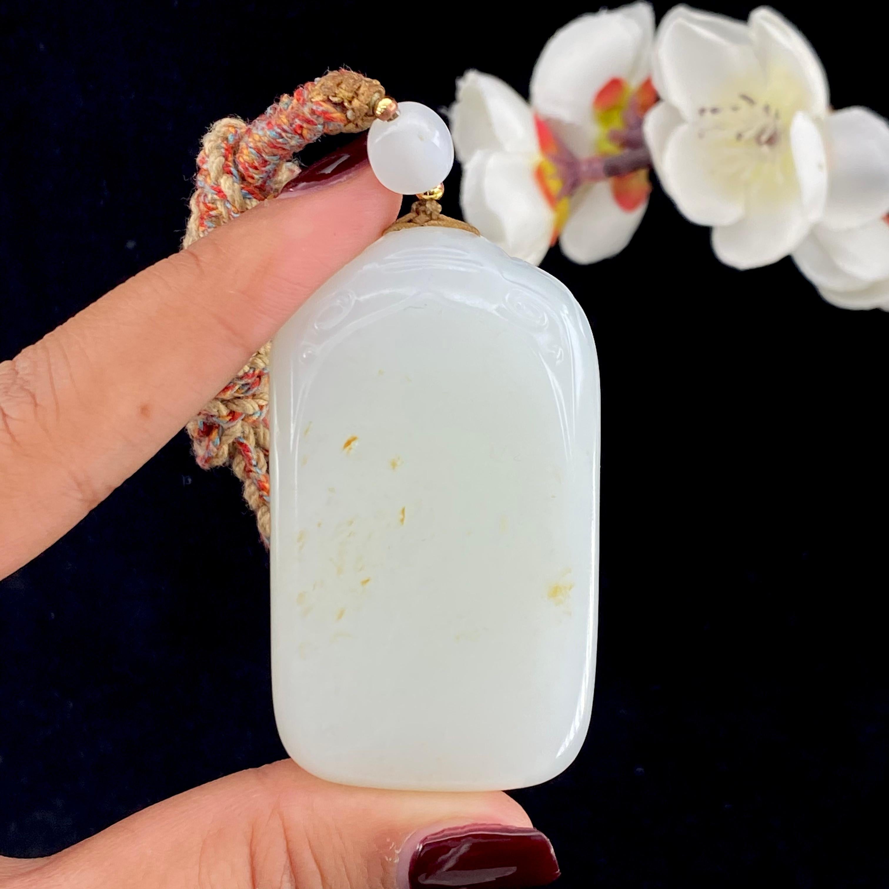 和田玉-白玉籽料【平安无事牌】（62.4g）