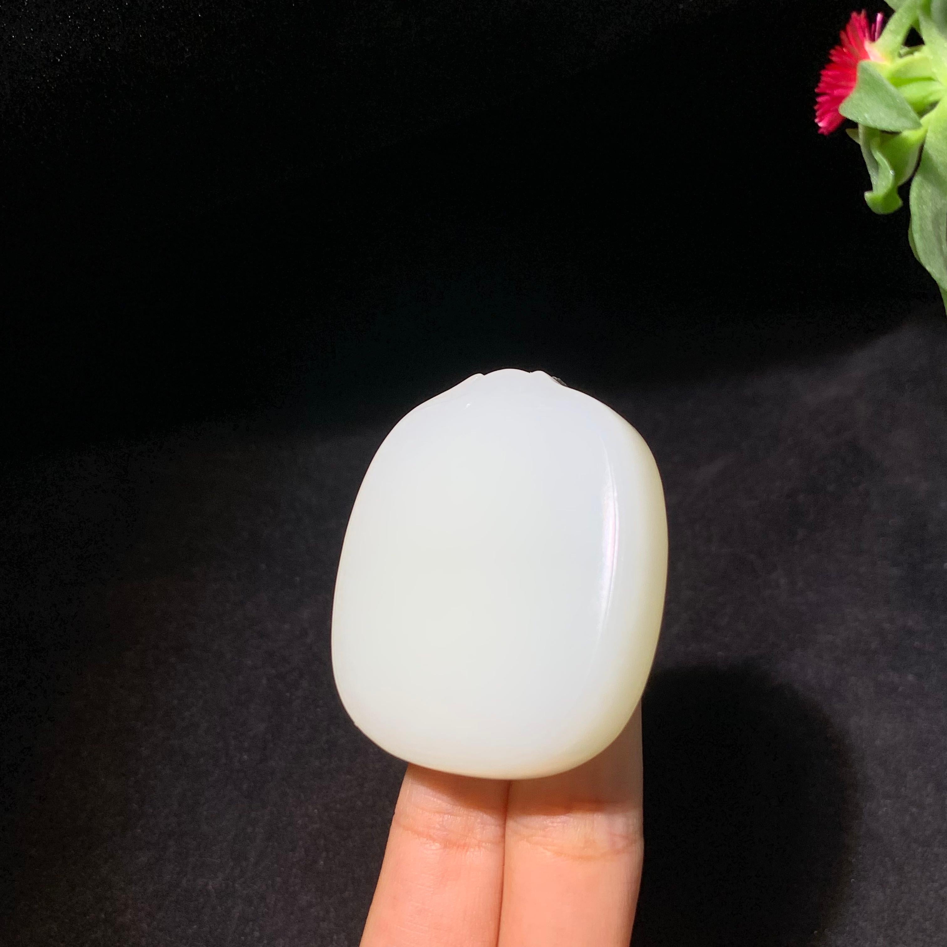 精品和田山料白玉无事牌挂件（64.0g）