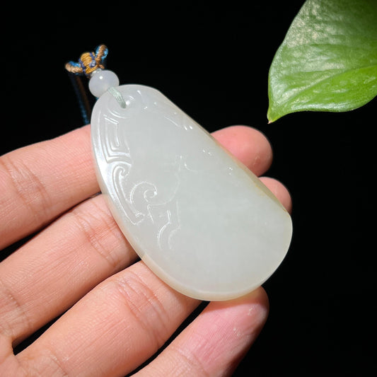 和田玉籽料洒金皮平安无事牌（38.0g）