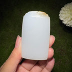 和田玉糖白平安无事牌（64.5g）