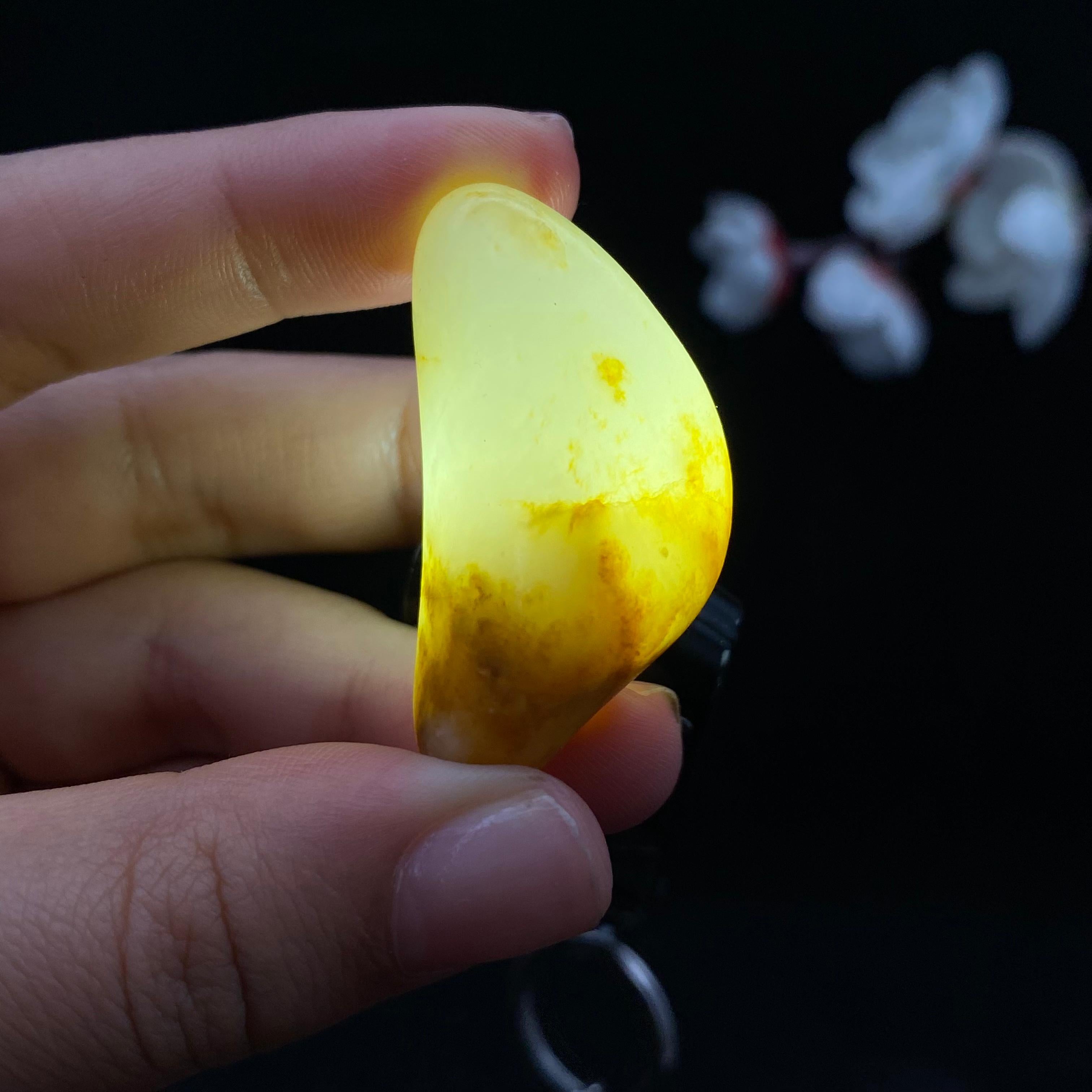 和田玉聚黄皮籽料挂件（19.5g）