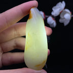 和田玉黄皮籽料挂件（46.7g）