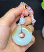 新疆和田玉且末糖羊脂玉面包圈平安扣（39.2g）