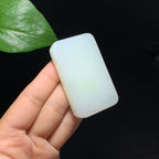 收藏级和田山料羊脂白玉带翠无事牌挂件（54.8g）